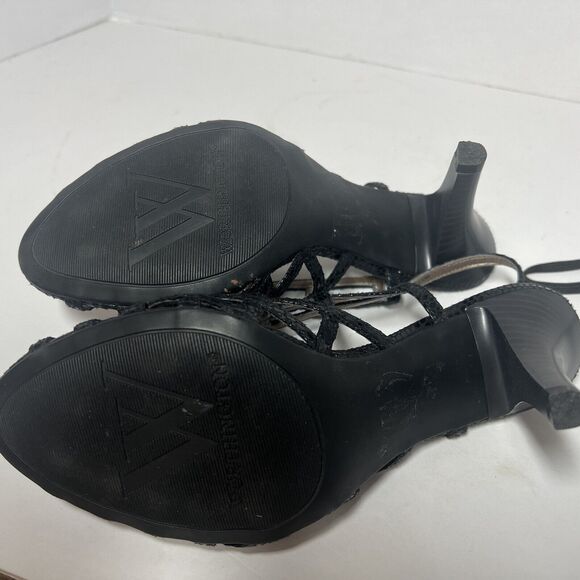 Worthington Women’s Black Faux Leather Slingback Shoes 3” Heels Sz 7 - Picture 7 of 11